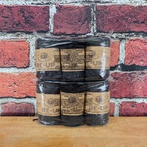Lion Brand Re-Up Recycled Cotton, Color #153, Black, 6 skeins
